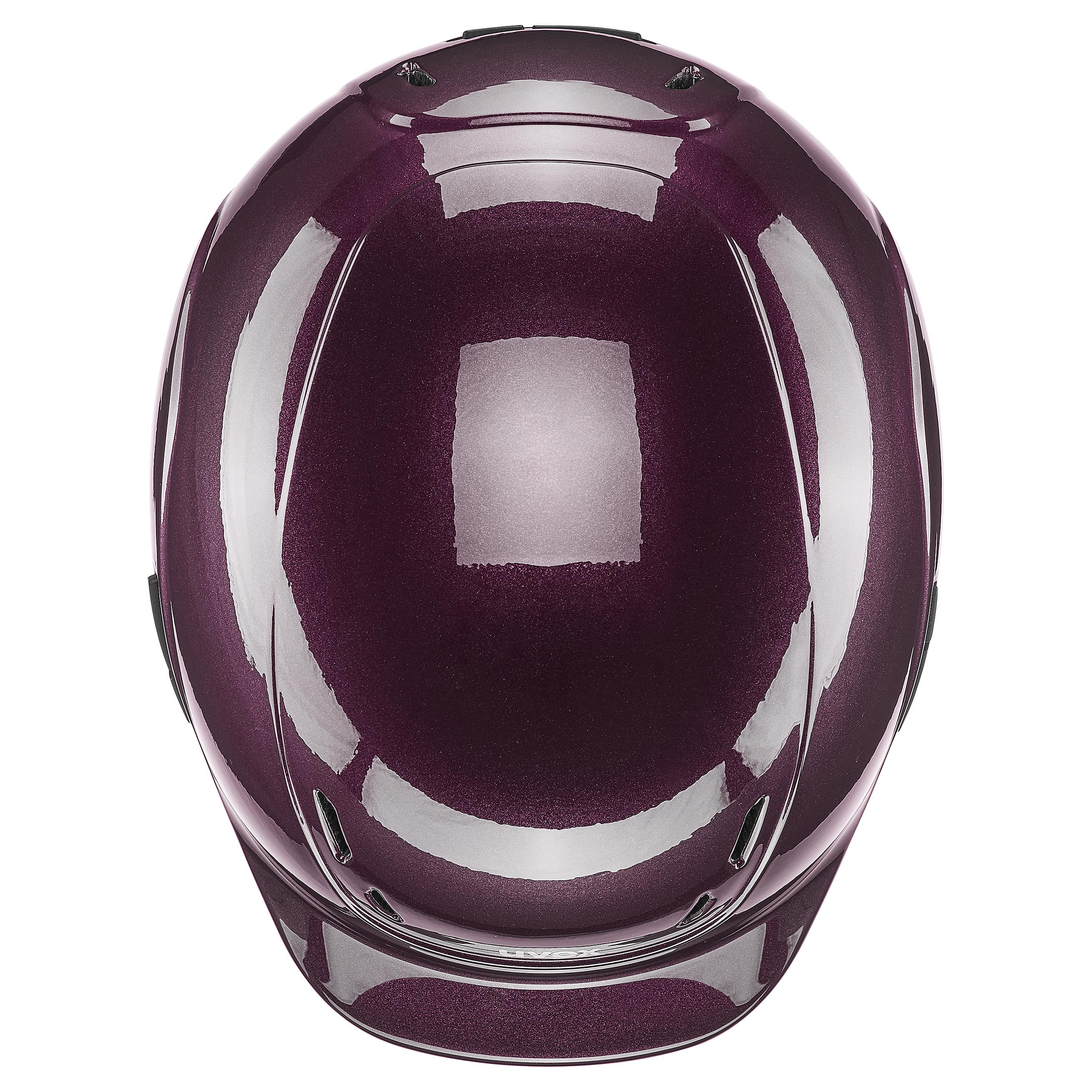 Uvex - Bordeaux Brillant - Casque d'équitation réglable pour enfant taille 49-54 cm