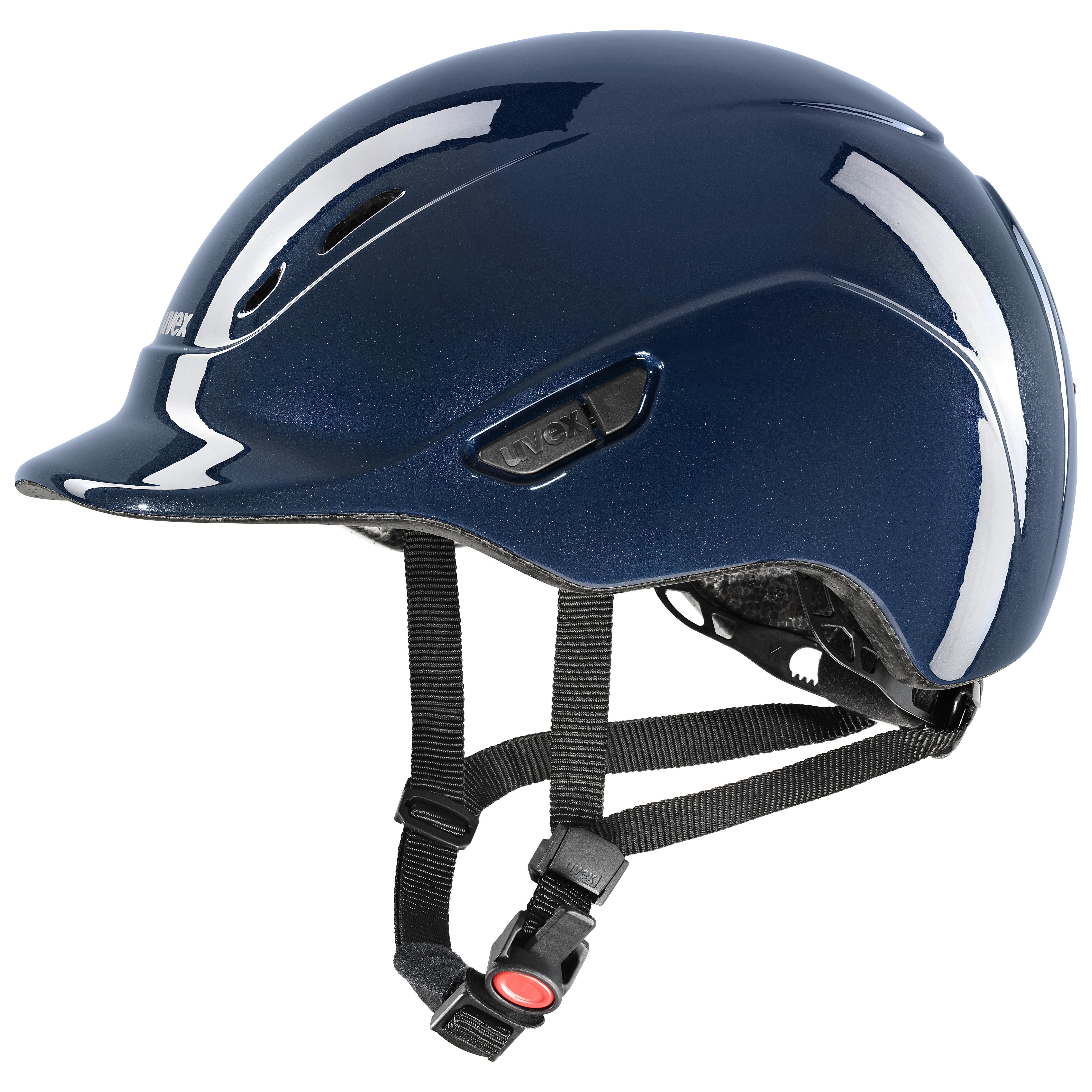 Uvex - Marine Brillant - Casque d'équitation ajustable pour enfant taille 49-54 cm