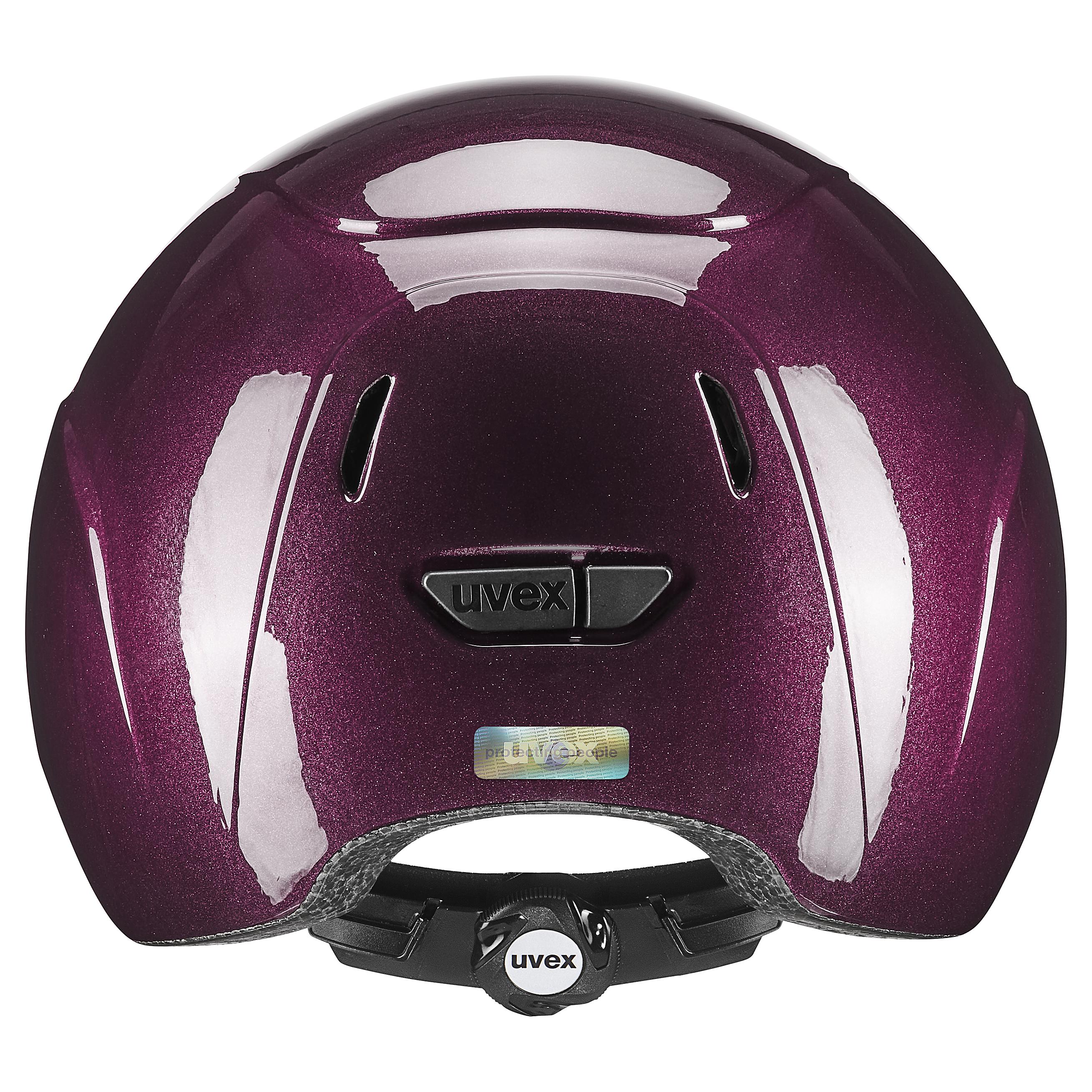 Uvex - Bordeaux Brillant - Casque d'équitation réglable pour enfant taille 49-54 cm