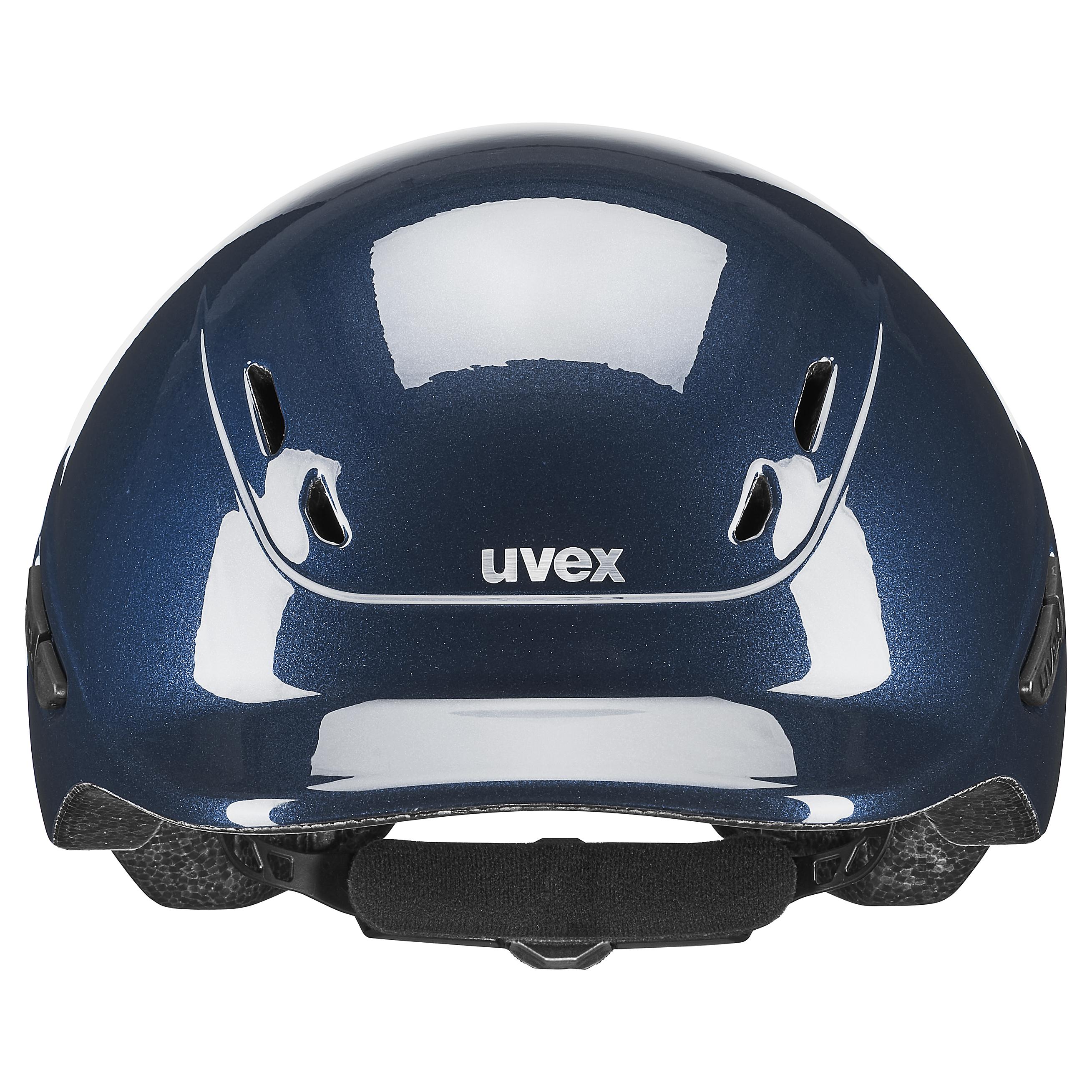 Uvex - Shiny Flower Navy - Casque d'équitation réglable pour enfant taille 49-54 cm