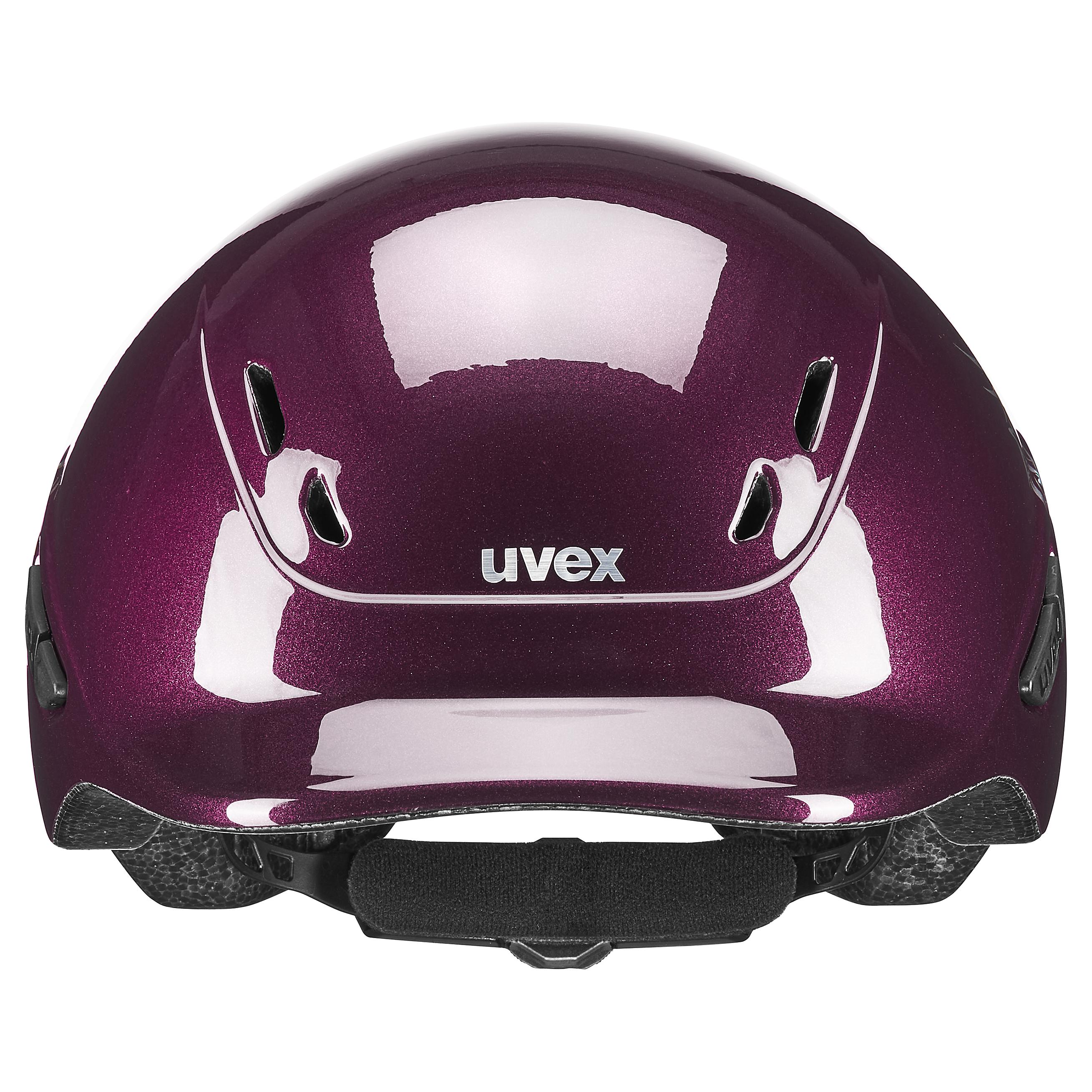 Uvex - Shiny Flower Burgundy - Casque d'équitation ajustable enfant taille 49-54 cm
